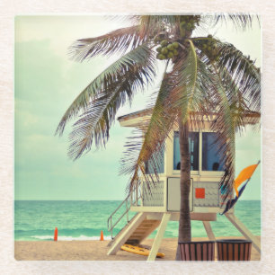 Lifeguard-station  Florida Glazen Onderzetter