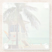 Lifeguard-station |Florida Glazen Onderzetter (Achterkant)