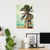 Lifeguard-station |Florida Poster (Thuiskantoor)