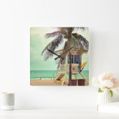 Lifeguard-station |Florida Vierkante Klok (Huis)