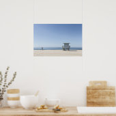 Lifeguard Station op een strand Poster (Keuken)