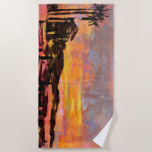 Lifeguard-toren op het punt van de dawn Dana Strandlaken (Voorkant)