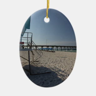 Lifeguard Tower bij Panama City Beach Pier Keramisch Ornament