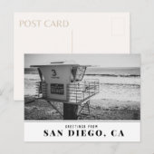 Lifeguard Tower bij Torrey Pines Beach San Diego Briefkaart (Voorkant / Achterkant)
