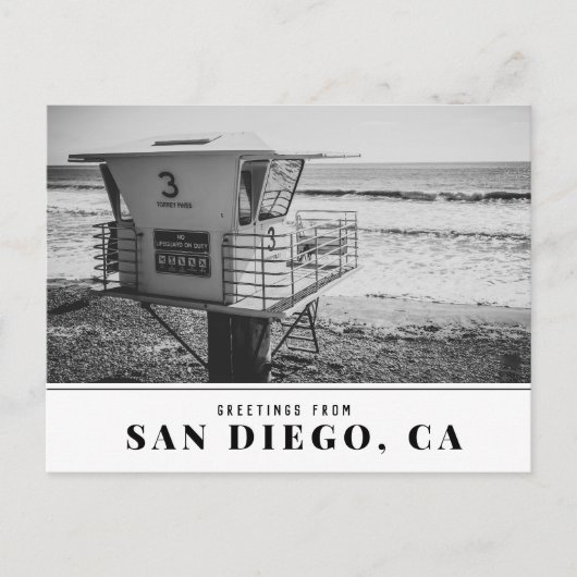 Lifeguard Tower bij Torrey Pines Beach San Diego Briefkaart (Voorkant)