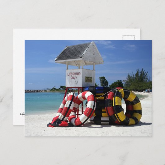 Lifeguard Tower Briefkaart (Voorkant / Achterkant)