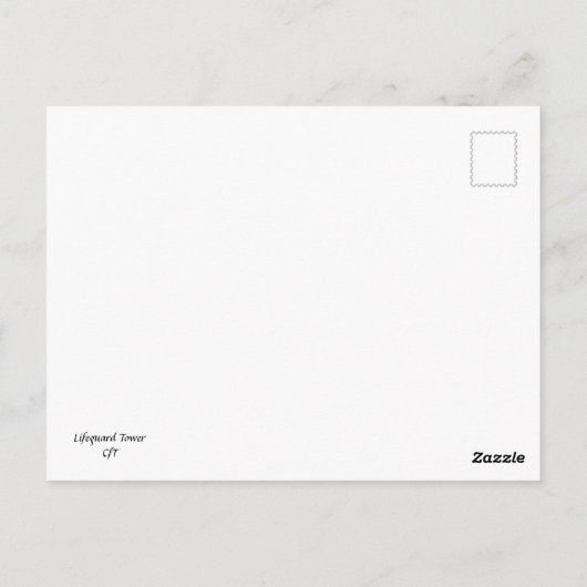 Lifeguard Tower Briefkaart (Achterkant)