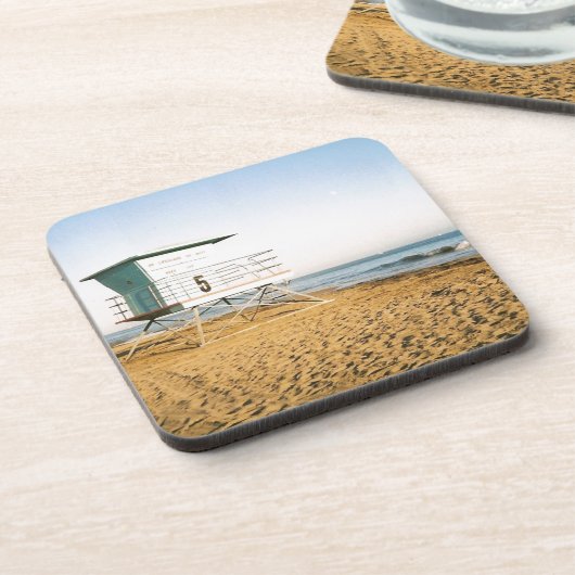 Lifeguard Tower in Santa Cruz Bier Onderzetter (Linkerzijde)