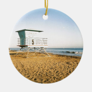 Lifeguard Tower in Santa Cruz Keramisch Ornament
