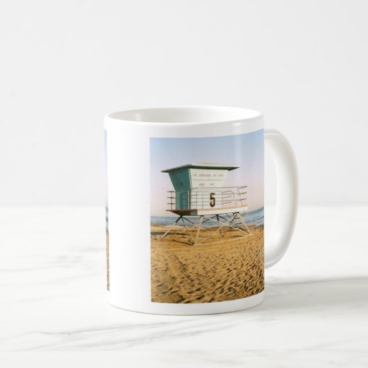 Lifeguard Tower in Santa Cruz Koffiemok (Voorkant rechts)