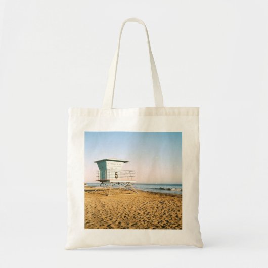 Lifeguard Tower in Santa Cruz Tote Bag (Voorkant)