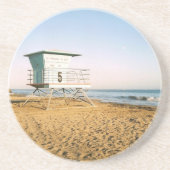 Lifeguard Tower in Santa Cruz Zandsteen Onderzetter (Voorkant)