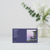 Lifeguard Tower Newport Beach Biz-Kaarten Visitekaartje (Staand voorkant)