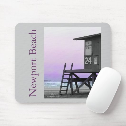Lifeguard Tower Newport Beach Mousepad Muismat (Met muis)