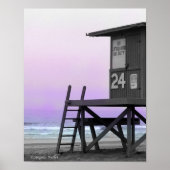 Lifeguard Tower Newport Beach Print (Voorkant)