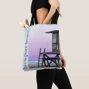 Lifeguard Tower Newport Beach Tote Bag