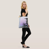 Lifeguard Tower Newport Beach Tote Bag (Op model)