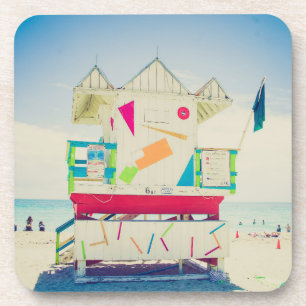 Lifeguard Tower   Zuid-Beach, Miami Bier Onderzetter