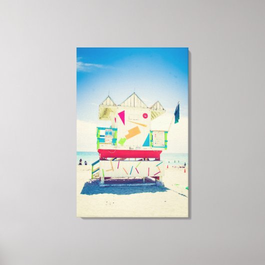 Lifeguard Tower | Zuid-Beach, Miami Canvas Afdruk (Voorkant)