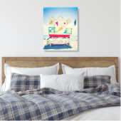 Lifeguard Tower | Zuid-Beach, Miami Canvas Afdruk (Insitu (Slaapkamer))