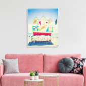 Lifeguard Tower | Zuid-Beach, Miami Canvas Afdruk (Insitu (Woonkamer))