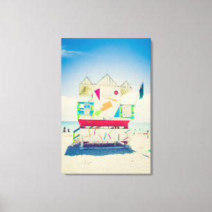 Lifeguard Tower   Zuid-Beach, Miami Canvas Afdruk