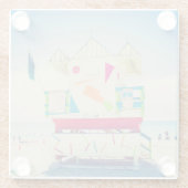 Lifeguard Tower | Zuid-Beach, Miami Glazen Onderzetter (Achterkant)