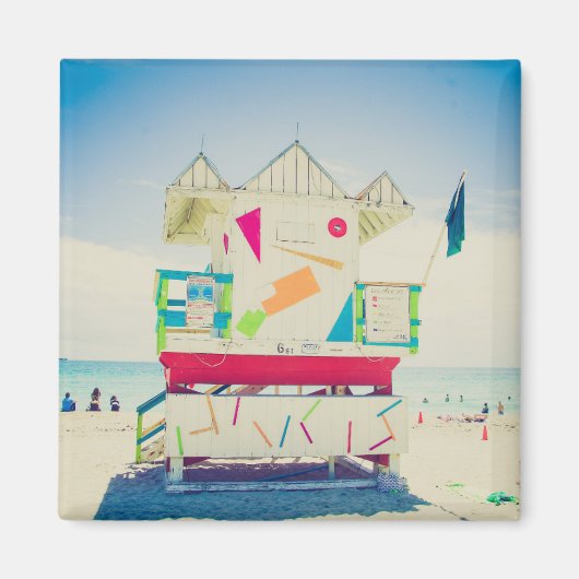 Lifeguard Tower | Zuid-Beach, Miami Magneet (Voorkant)