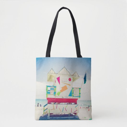 Lifeguard Tower | Zuid-Beach, Miami Tote Bag (Voorkant)