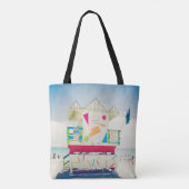 Lifeguard Tower | Zuid-Beach, Miami Tote Bag (Achterkant)