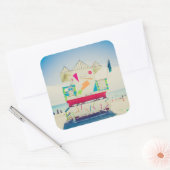 Lifeguard Tower | Zuid-Beach, Miami Vierkante Sticker (Envelop)