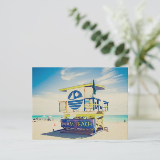 Lifeguard Tower | Zuidstrand, Miami, Fl Briefkaart (Staand voorkant)