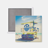 Lifeguard Tower | Zuidstrand, Miami, Fl Magneet (Voorkant / Achterkant)