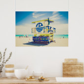 Lifeguard Tower | Zuidstrand, Miami, Fl Poster (Keuken)