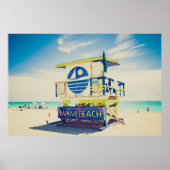 Lifeguard Tower | Zuidstrand, Miami, Fl Poster (Voorkant)