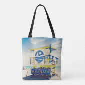 Lifeguard Tower | Zuidstrand, Miami, Fl Tote Bag (Achterkant)
