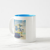 Lifeguard Tower | Zuidstrand, Miami, Fl Tweekleurige Koffiemok (Voorkant links)