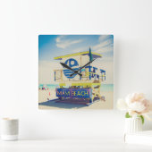 Lifeguard Tower | Zuidstrand, Miami, Fl Vierkante Klok (Huis)