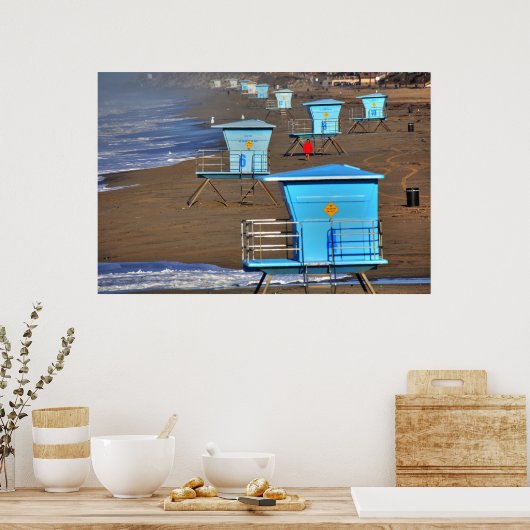 Lifeguard Towers Poster (Keuken)