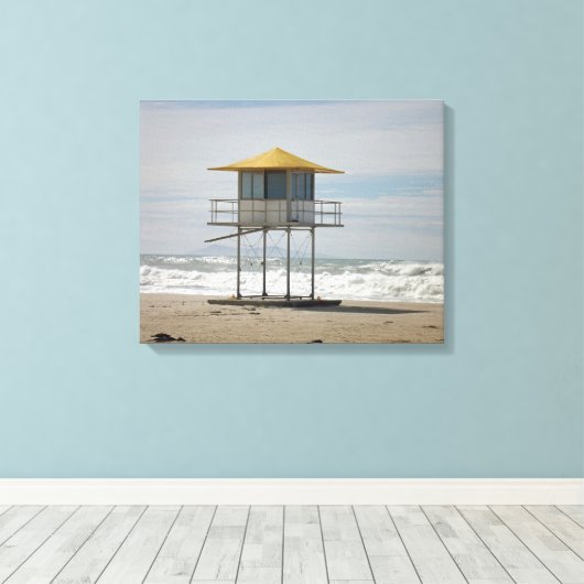 Lifeguards Hut Canvas Afdruk (Insitu (Houten vloer))