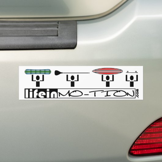 LifeinMotion_Bumpersticker Bumpersticker (Op auto)