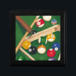 Lifelike Billiards Table met Balls en Chalk Cadeaudoosje<br><div class="desc">Rack ze met dit spectaculaire schilderij van een billiardtafel van Jennifer Goldberger. De ballen zien er nieuw uit, het vilt ziet er immaculair uit en de krijt is al aangebracht op de richtsnoerstokken. Hang dit in je huis, of geef het aan een vriend of geliefde die van een spel van...</div>
