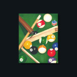 Lifelike Billiards Table met Balls en Chalk Canvas Afdruk<br><div class="desc">Rack ze met dit spectaculaire schilderij van een billiardtafel van Jennifer Goldberger. De ballen zien er nieuw uit, het vilt ziet er immaculair uit en de krijt is al aangebracht op de richtsnoerstokken. Hang dit in je huis, of geef het aan een vriend of geliefde die van een spel van...</div>