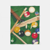 Lifelike Billiards Table met Balls en Chalk Fleece Deken (Voorkant)