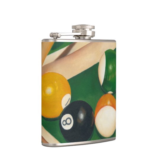 Lifelike Billiards Table met Balls en Chalk Heupfles (Rechts)