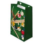Lifelike Billiards Table met Balls en Chalk Klein Cadeauzakje (Voorkant Gekanteld)