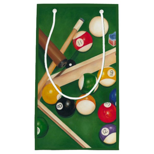 Lifelike Billiards Table met Balls en Chalk Klein Cadeauzakje (Voorkant)