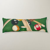 Lifelike Billiards Table met Balls en Chalk Lichaamskussen (Achterkant)