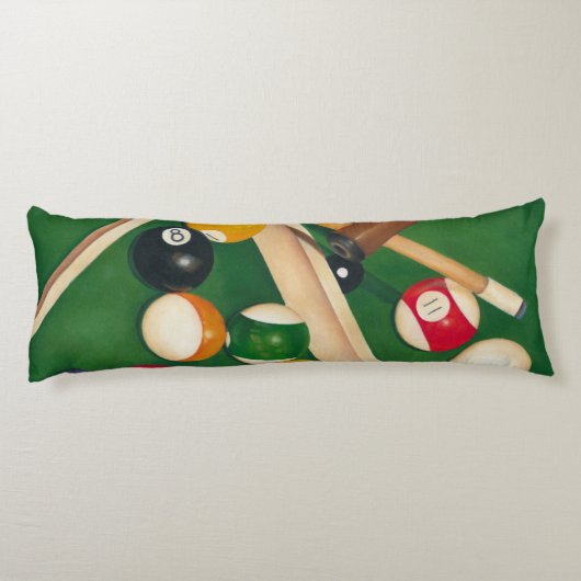 Lifelike Billiards Table met Balls en Chalk Lichaamskussen (Achterkant)