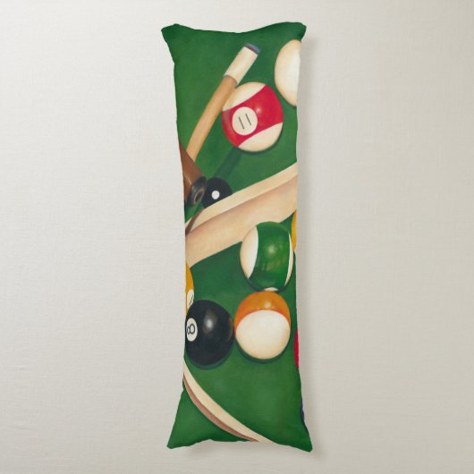 Lifelike Billiards Table met Balls en Chalk Lichaamskussen (Voorkant Verticaal)